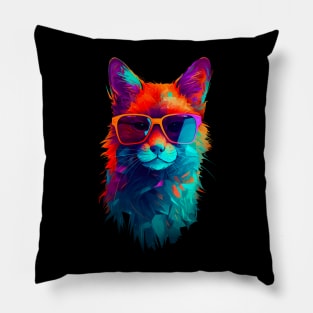 Fox in sunglasses Pillow