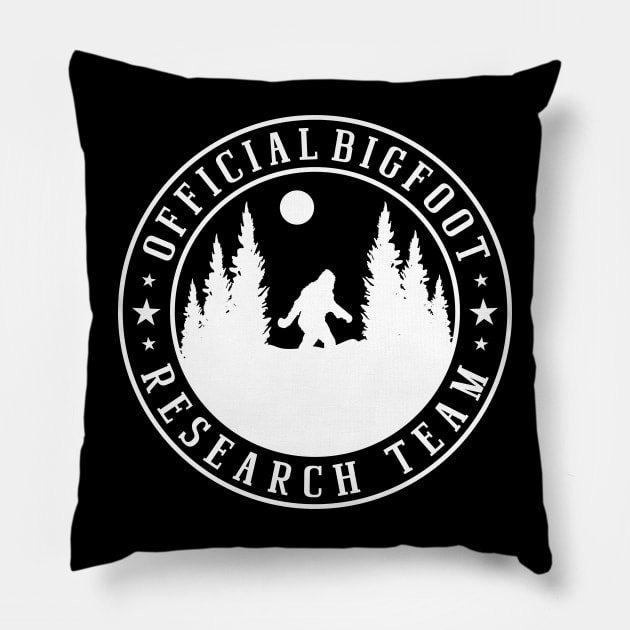 Bigfoot Research Team Pillow by Tesszero