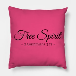 Free Spirit bible quote Pillow