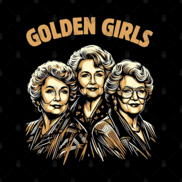 Golden Girls Portrait Collage—Dorothy, Blanche, Rose, and Sophia by StyleTops