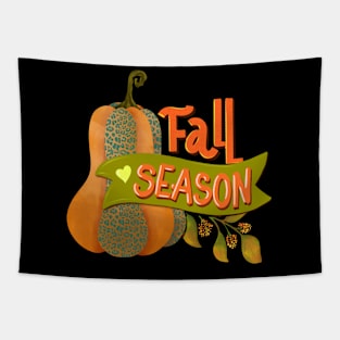 Fall season pumpkin design Tapestry