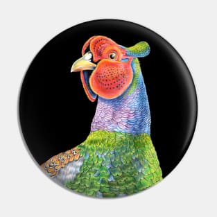 Green Pheasant Pin