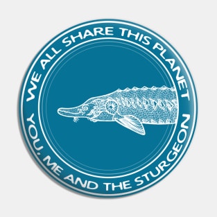 Sturgeon design - meaningful fish drawing Pin