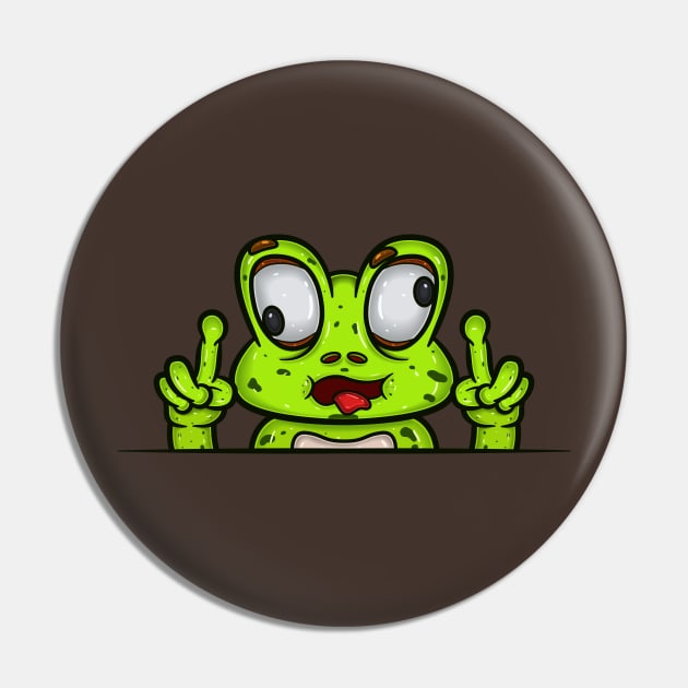 Frog Cartoon With Crazy Face Expression Pin by tedykurniawan12