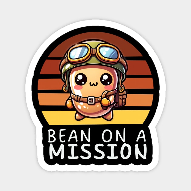 BEAN ON A MISSION Magnet by GP SHOP