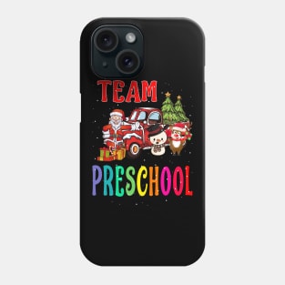 Team Preschool Santa And Reindeer Christmas Phone Case