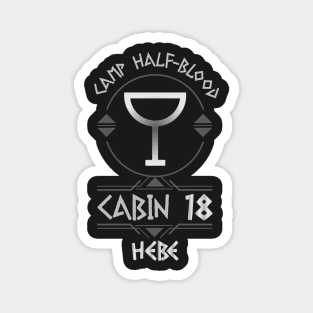 Cabin #18 in Camp Half Blood, Child of Hebe – Percy Jackson inspired design Magnet