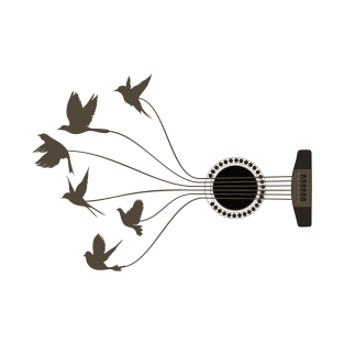 Guitars and Birds T-Shirt