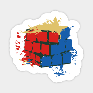 broken rubiks Magnet