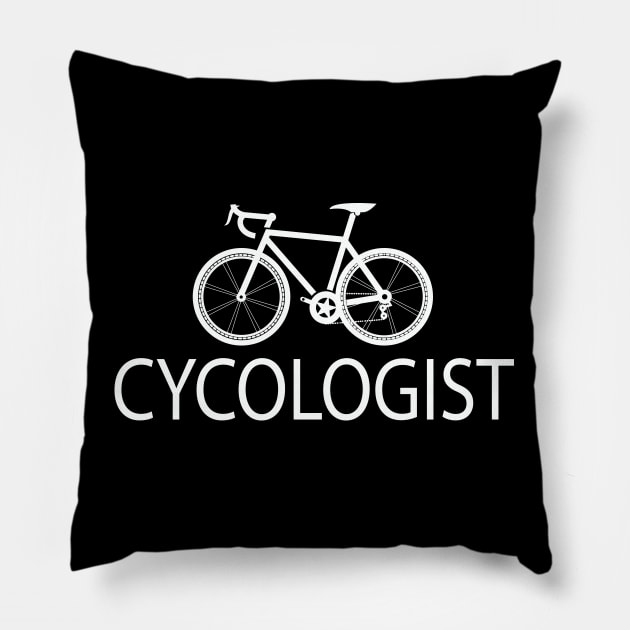 Cyclist - Cycologist Pillow by Kudostees