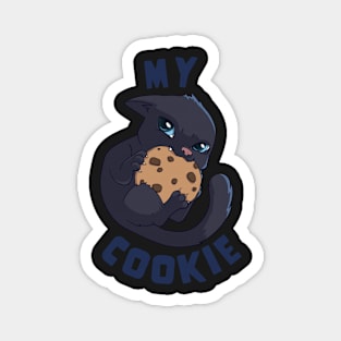 My Cookie Angry Kitten in Blue Magnet