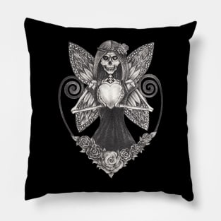 Fairy skull in love. Pillow