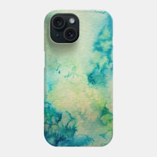 Watercolor wash - green Phone Case