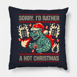 Godzilla Christmas Pillow