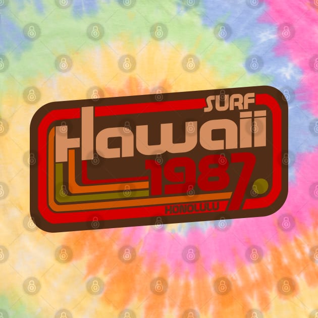 Hawaii Honolulu vintage eighties 80s surf logo by SpaceWiz95