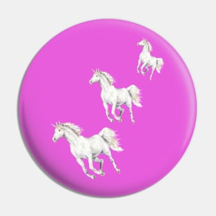 Running unicorns Pin