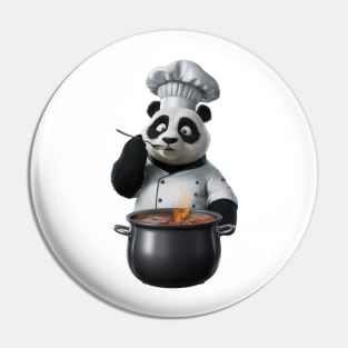 Master Chef Panda - Gourmet Virtuoso - Epicurean Panda Cook Shirt Pin