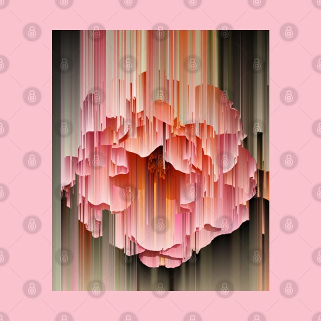 Glitched Open Rose by JillyBeanDesign