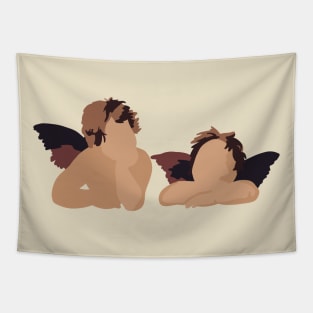 Minimal Sistine Cherubs Tapestry