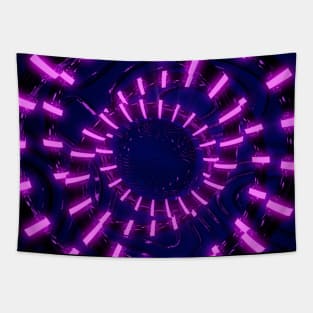 Violet Neon Portal Light Tapestry