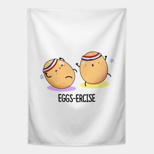 Eggsercise Cute Egg Pun Tapestry