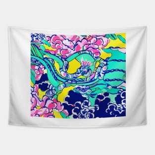 Abstract chinoiserie pattern Tapestry