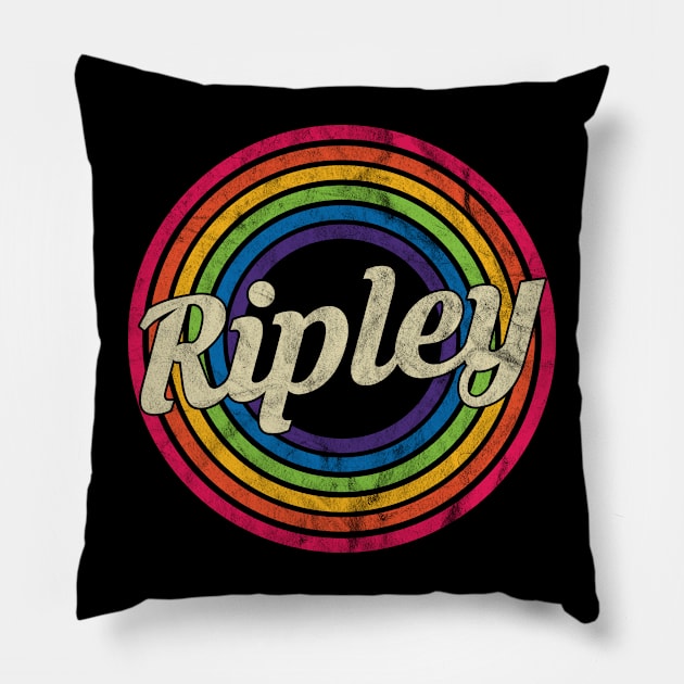 Ripley - Retro Rainbow Faded-Style Pillow by MaydenArt