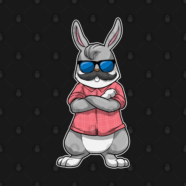 Rabbit with Mustache & Sunglasses by Markus Schnabel