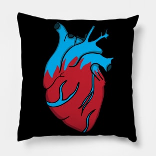 Bluish heart Pillow