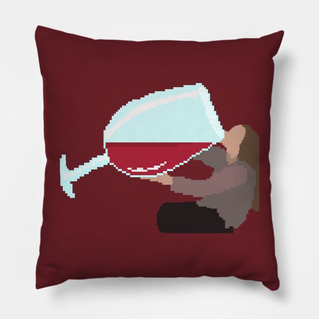 WINE WOMAN Pillow by nurkaymazdesing