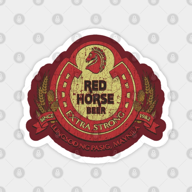 Red Horse Magnet by JCD666