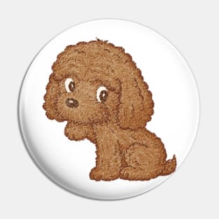 Toy-Poodle sitting Pin