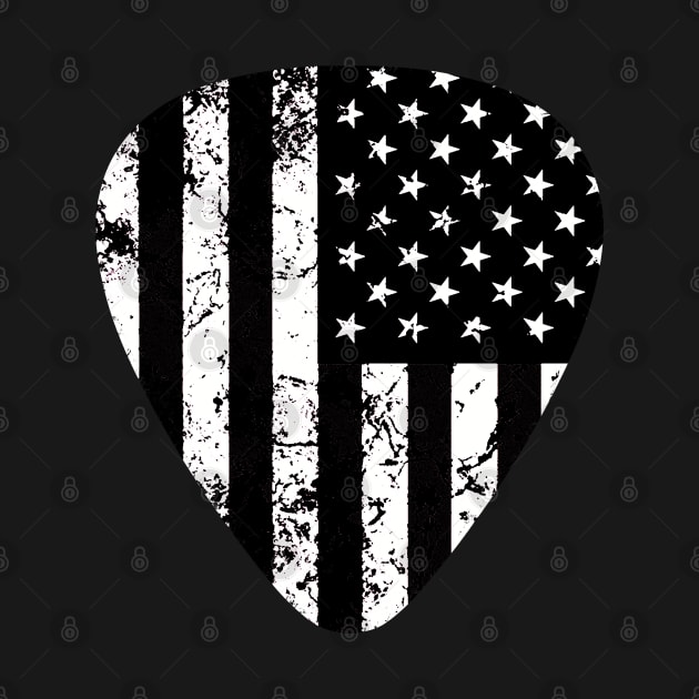 B&W American Flag by Scar