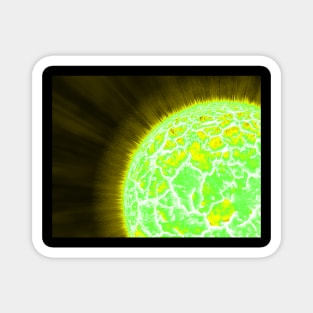 Exploding Sun Close-Up - Yellow Magnet