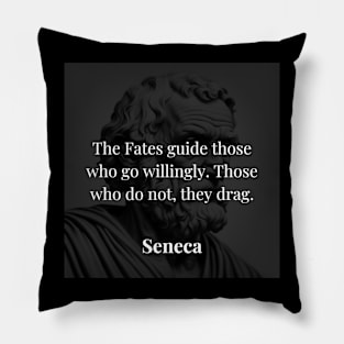 Seneca's Wisdom: Embracing Willingness on the Path of Destiny Pillow