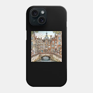 Copenhagen city drawing Phone Case