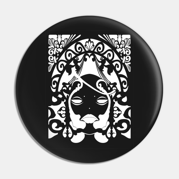 Grimoire Weiss (White on black) Pin by SJBTees