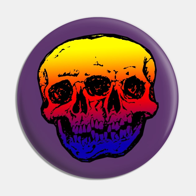 Conjoined Skulls - Rainbow Pin by ArtGuyDesigns