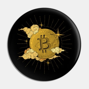 Bitcoin Currency in the moon Pin