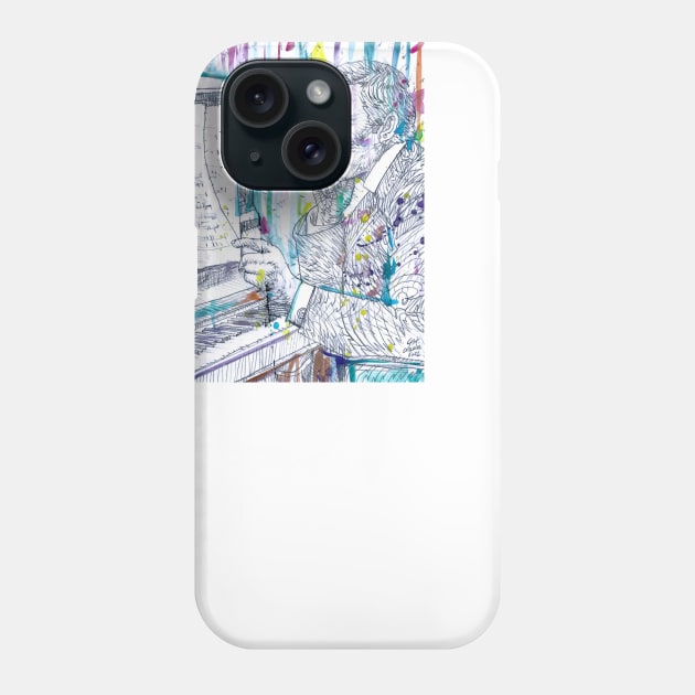 SERGEI RACHMANINOFF watercolor portrait .$ Phone Case by lautir