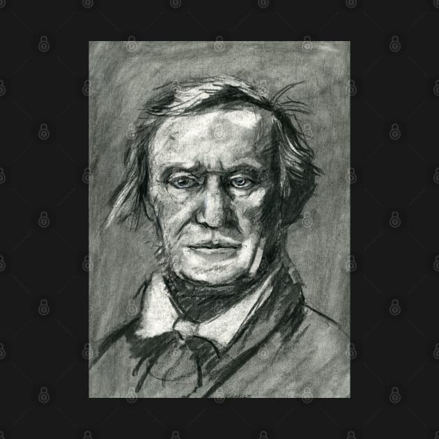 Richard Wagner - charcoal portrait by Karolina Studena-art