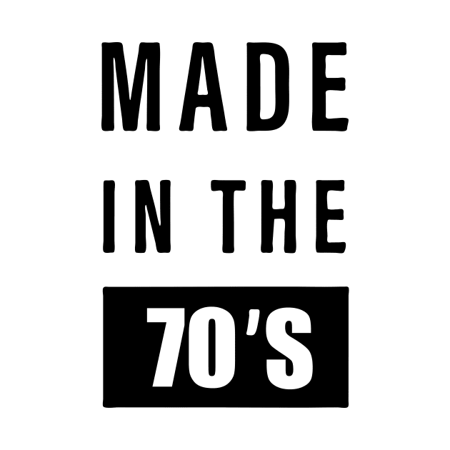 made in the 70s by The Tee Tree