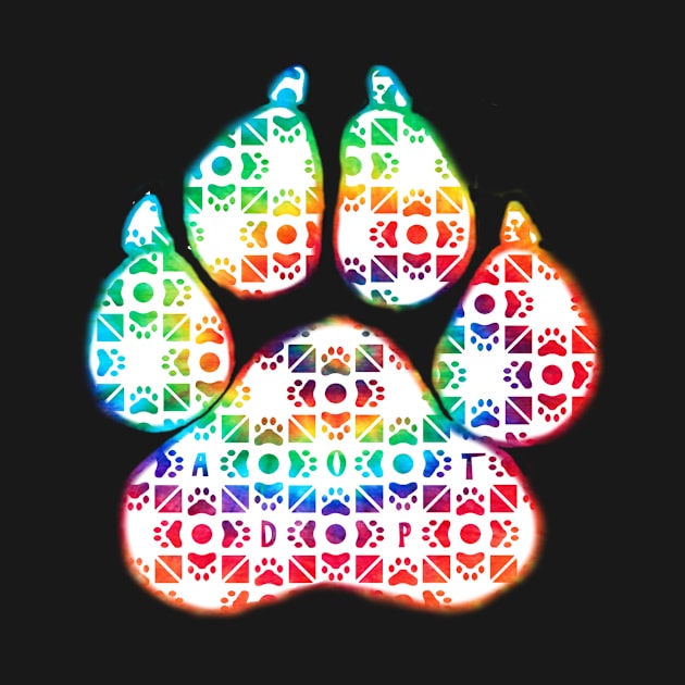 Tie Dye Adopt Paw by PawShop