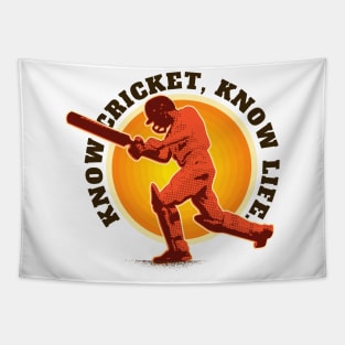 Know Cricket Know Life Vintage Tapestry