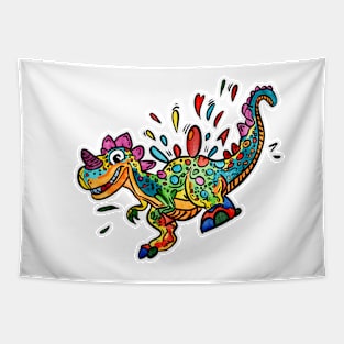 Dinosaur Rainbow Tapestry