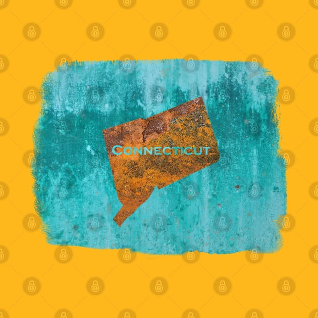 Connecticut Rust on Teal by Elisabeth Lucas