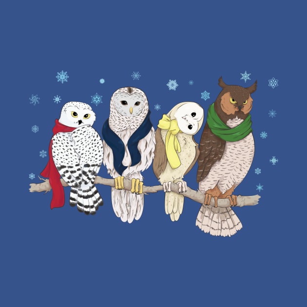 Owls in Winter by MajorWhoa