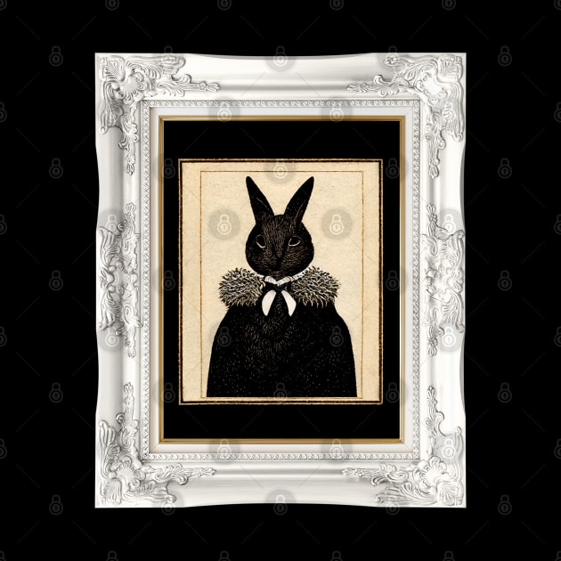 Edward Gorey-inspired Rabbit Portrait by Yue