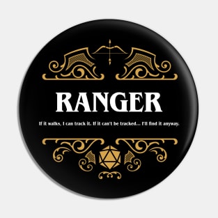 Ranger Class Tabletop RPG Gaming Pin