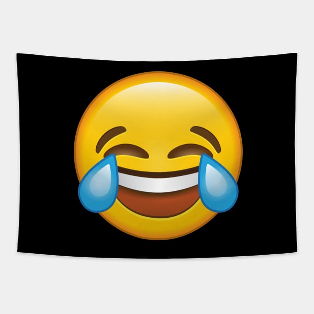 Laughing Crying/Tears of joy Emoji Tapestry by stylecomfy
